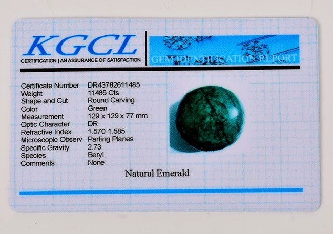Certified 2.3Kilo Natural Brazilian Emerald Amazing Carving Earth Mined Gemstone