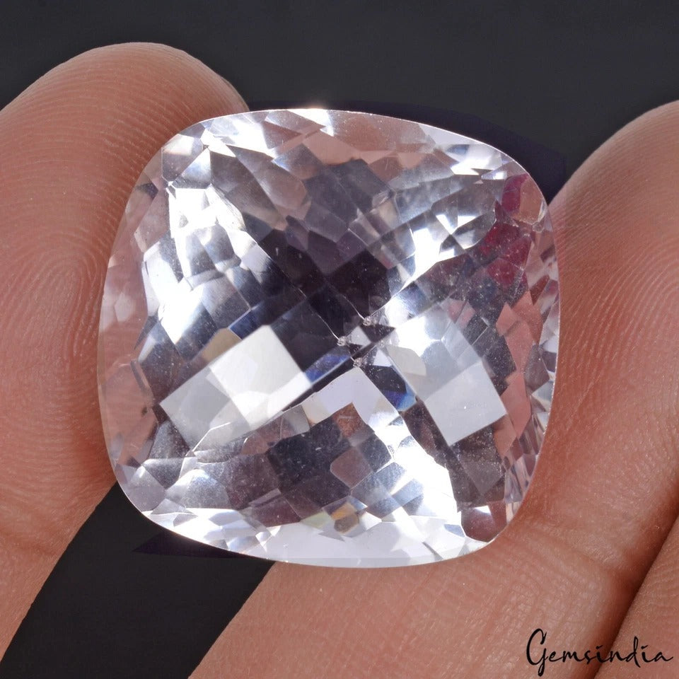 VVS 48.50Ct Natural Purple Amethyst Cushion Checker Cut Bolivian Loose Gemstone