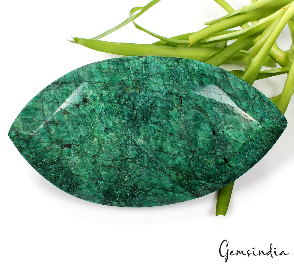 2.3 Kilo Natural Green Emerald Marquise Cut Earth mined Huge Brazilian Gemstone