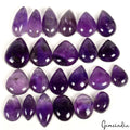 Amethyst Lot, Cabochon, Oval Pear Marquise Cabochon, Untreated — 23 Pieces, 16mm to 25mm, 350 Ct, Madagascar