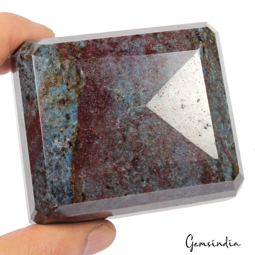 3600 Ct Natural Red Blue Green Ruby Kyanite Octagon Cut Faceted Earth Mined Gems