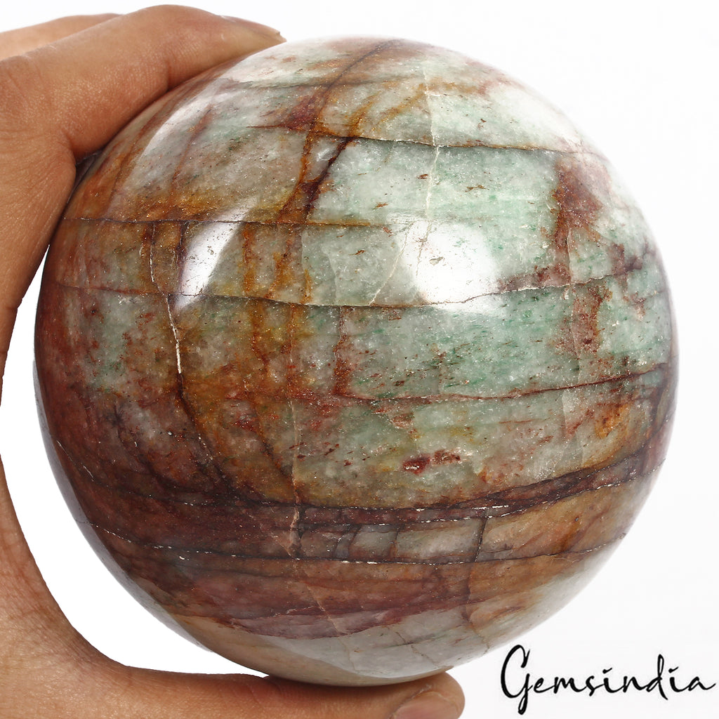 Aventurine Sphere, Green — 4 Inch in diameter, 1.492 Kg (4760 Ct), Madagascar