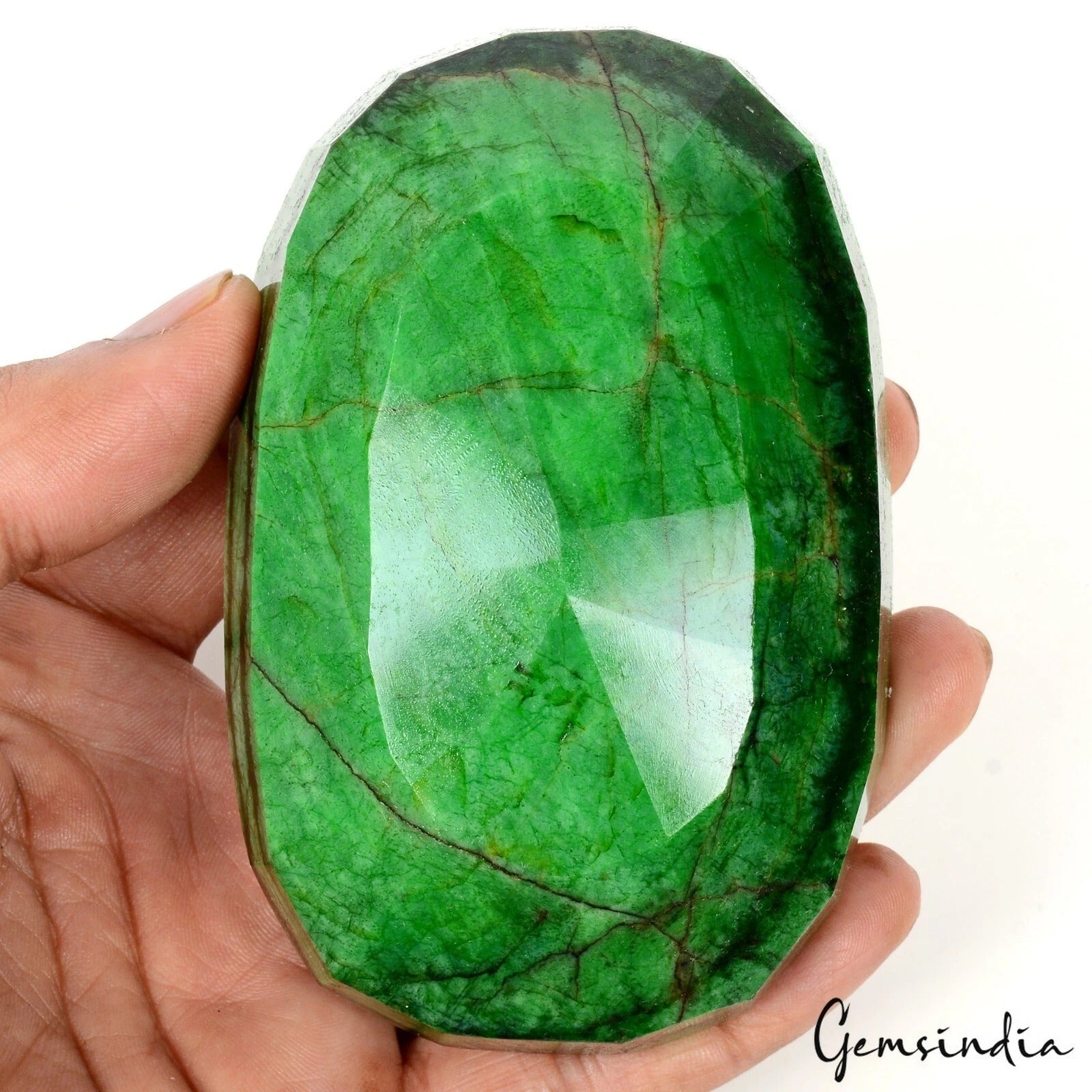 2460 Cts Natural Brazilian Green Emerald Oval Faceted Loose Huge Museum Size Gem