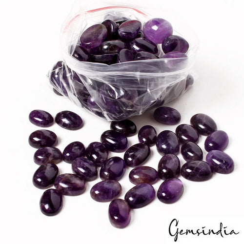 Amethyst Cabochon, Untreated, Purple — 14mm to 19mm, 1460 Ct, Brazil