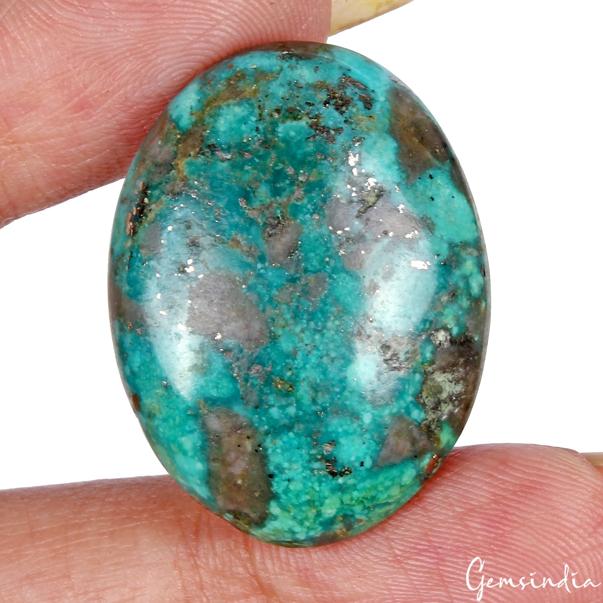 52.50 Ct Certified Natural Iranian Turquoise Rare Top Quality Untreated Gemstone