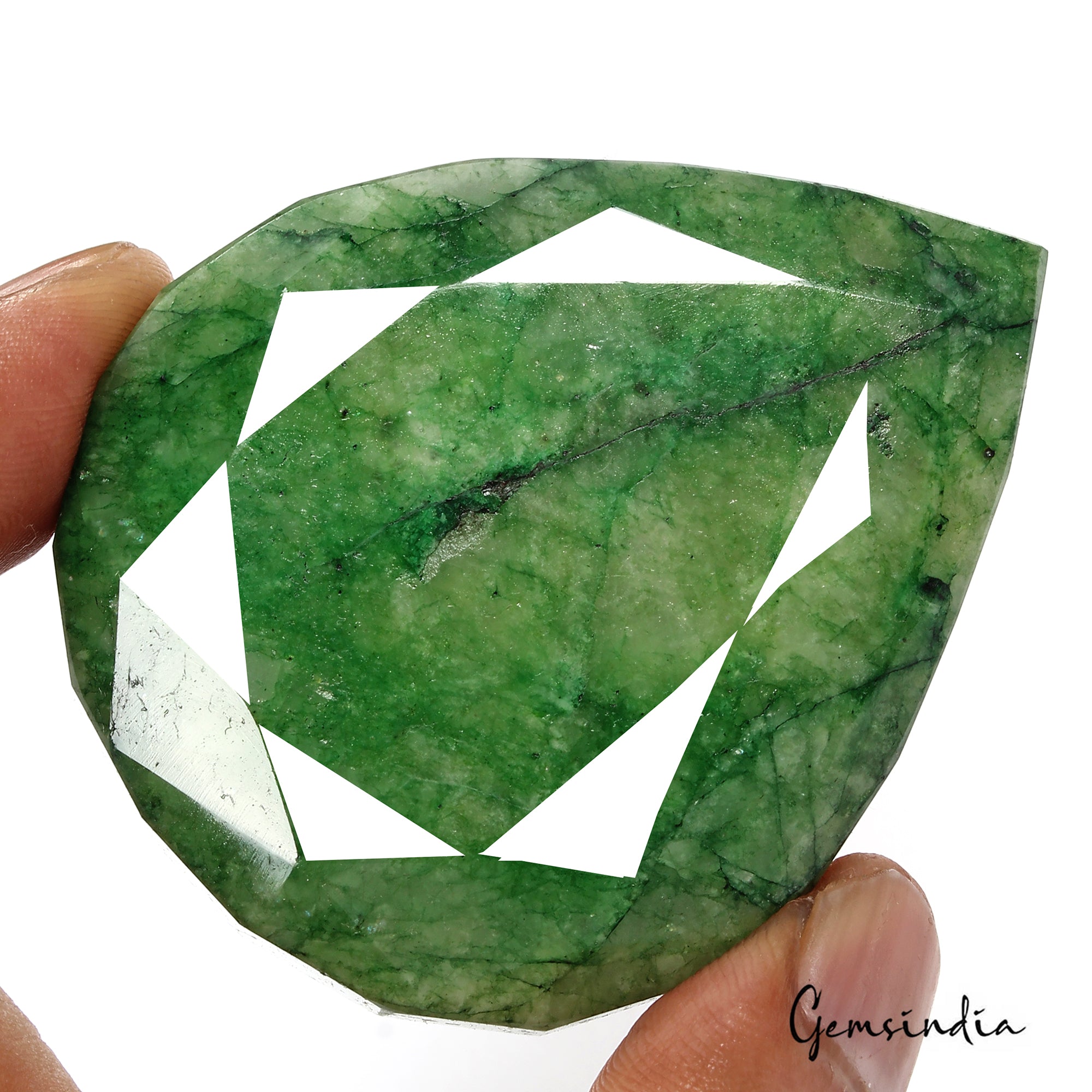 500 Ct Natural Green Brazilian Emerald Pear Faceted Earth Mined Loose Gemstone