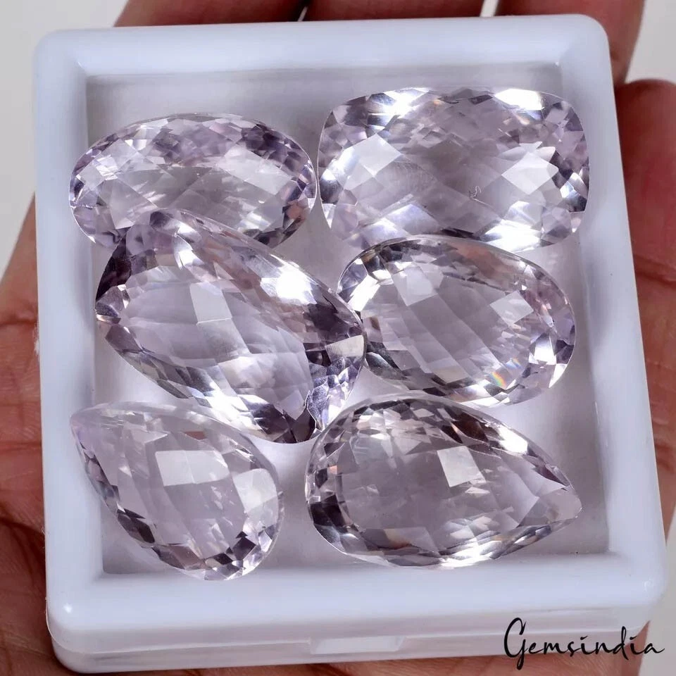 Mix Shape 23-27mm Real 100%Natural Amethyst Bolivia None Treatment 6Pcs/186.60Ct