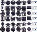 Certified 13280 Cts/6 Pcs Natural African Blue Sapphire Mixed Cut Wholesale Gems
