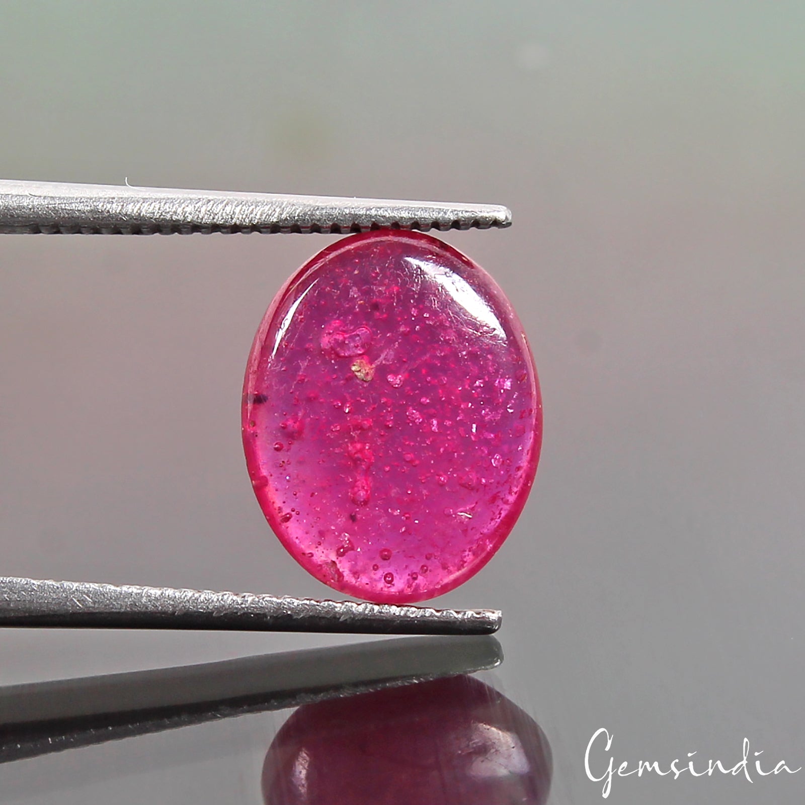 Certified 3.30 Cts Natural Mozambique Lovely Pink Red Ruby Oval Cab Gem For Ring