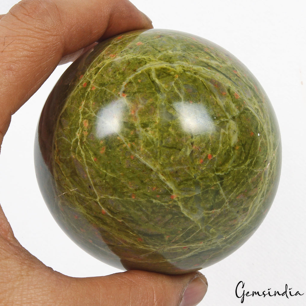 3330 Ct Natural Bi-color Unakite Jasper Sphere Crystal Ball Healing Reiki Stone