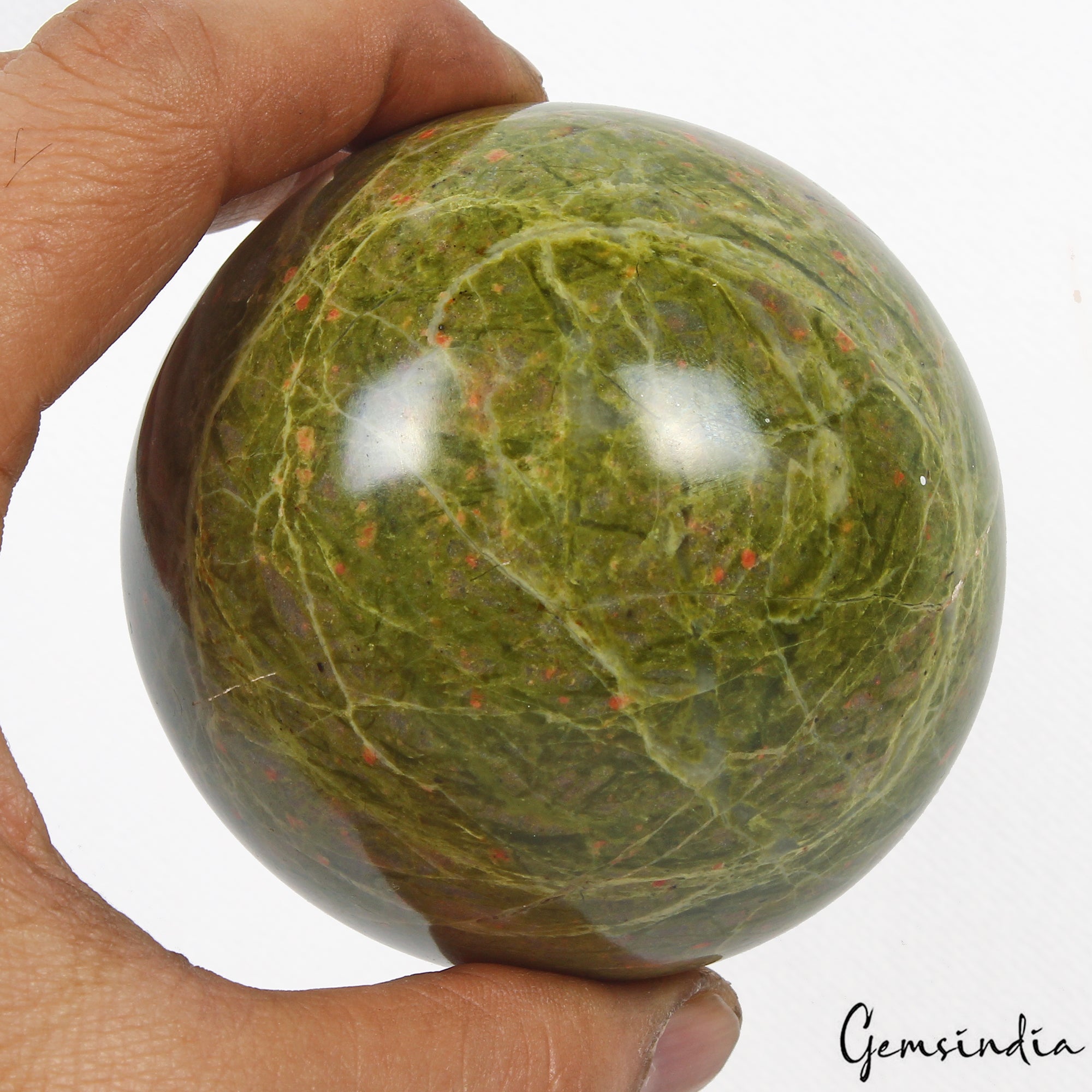 3330 Ct Natural Bi-color Unakite Jasper Sphere Crystal Ball Healing Reiki Stone