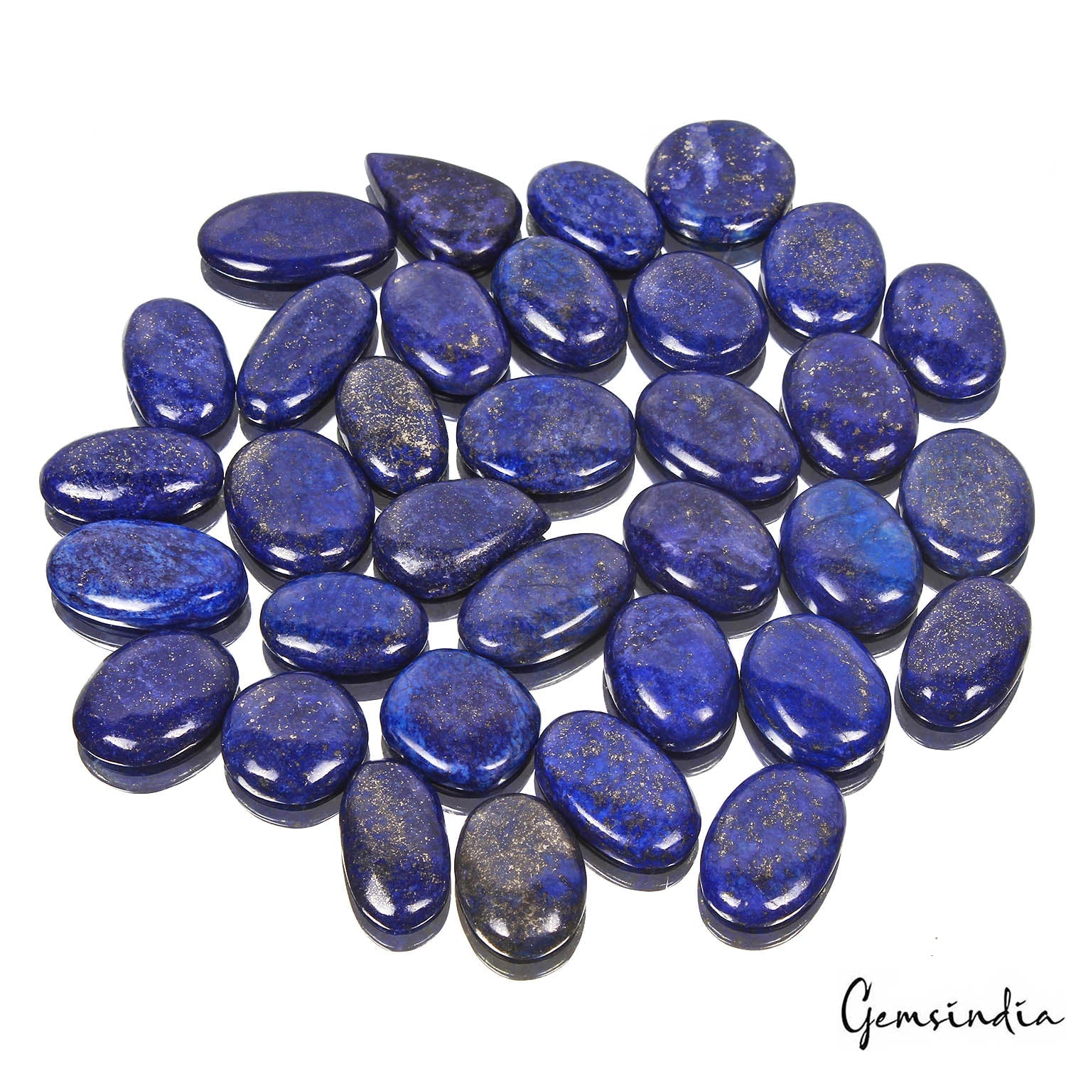 1000 Cts/34 Pcs Natural Blue Lapis Lazuli Gold Flecks Mix Loose Wholesale Gems