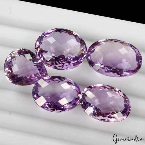 Amethyst Loose Gemstone, Untreated — 17mm to 21mm, 94 Ct