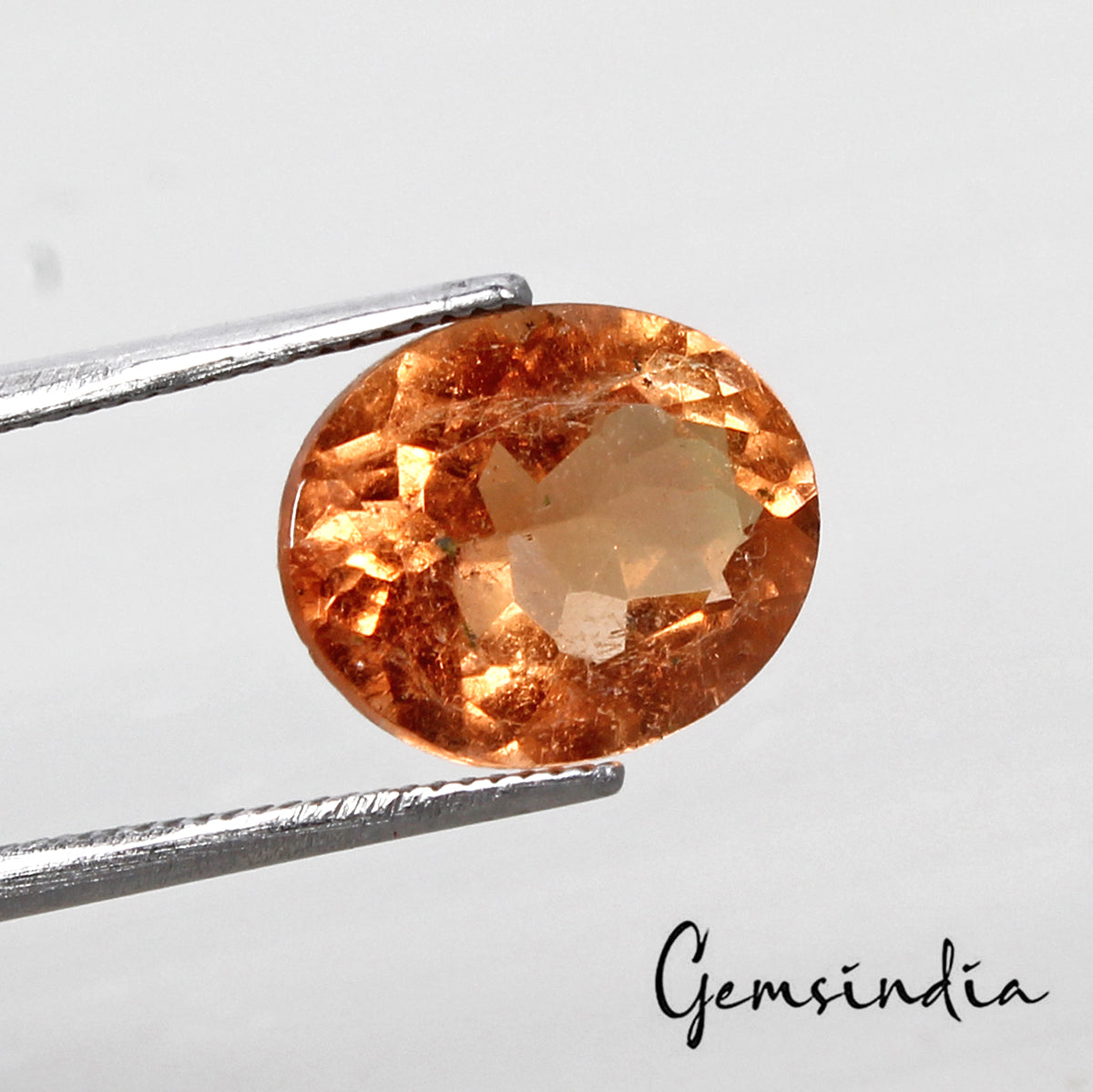 Certified 3.50 Cts Natural Unheated Peach Orange Tourmaline Oval Gem For Ring