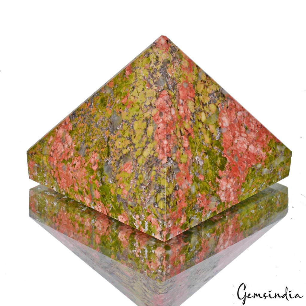 Unakite Loose Gemstone, Untreated — 1.75 x 2 inch, 1020 Ct (204 g)