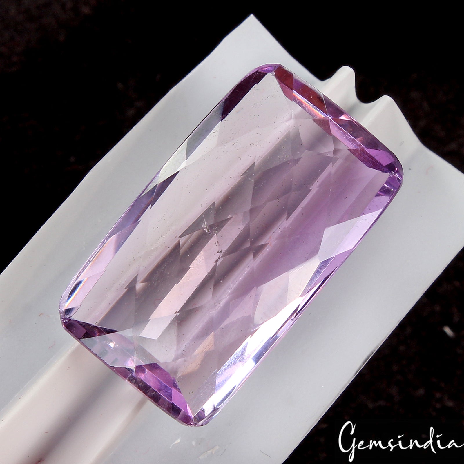 30.10Ct VVS Natural Amethyst Cushion Checker Cut Purple Untreated Loose Gemstone