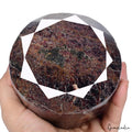 2.8 kilo Almandine Garnet 4.3" Round Cut Rare Large Natural Stone 100% Untreated