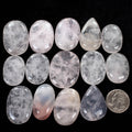 850 Cts/14 Pcs Natural Untreated Pink Rose Quartz Mix Cab Loose Gem For Jewelry