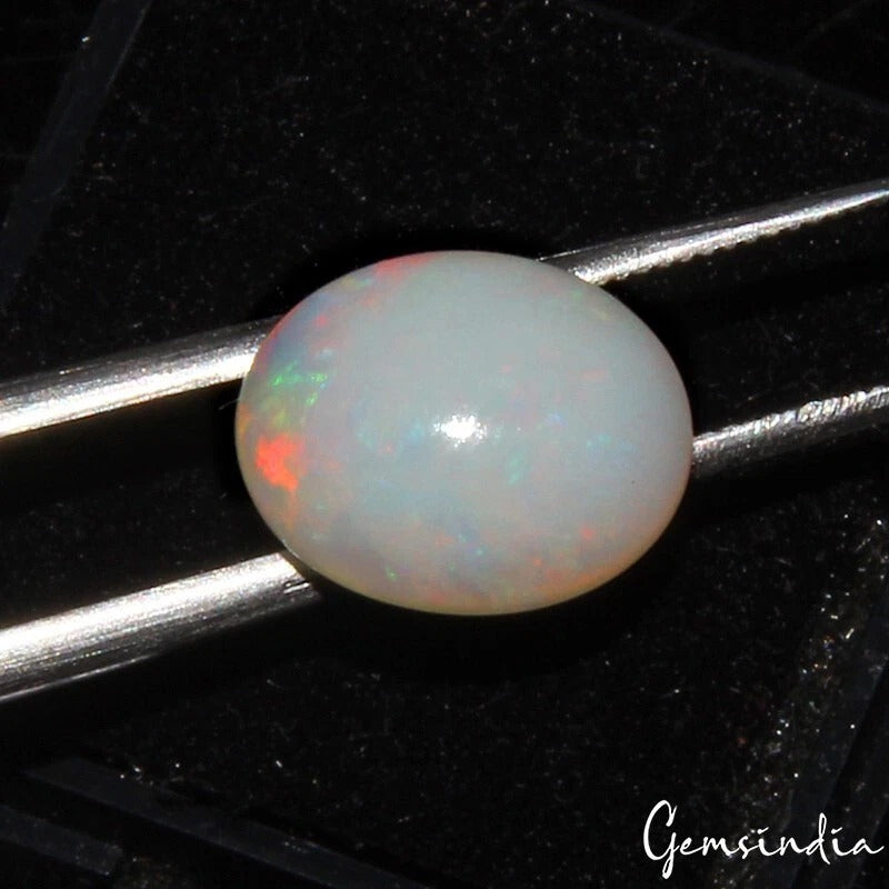 Natural Oval Fire Opal Gemstone 2.40 Cts Ethiopian Oval Cabochon Loose Gemstone