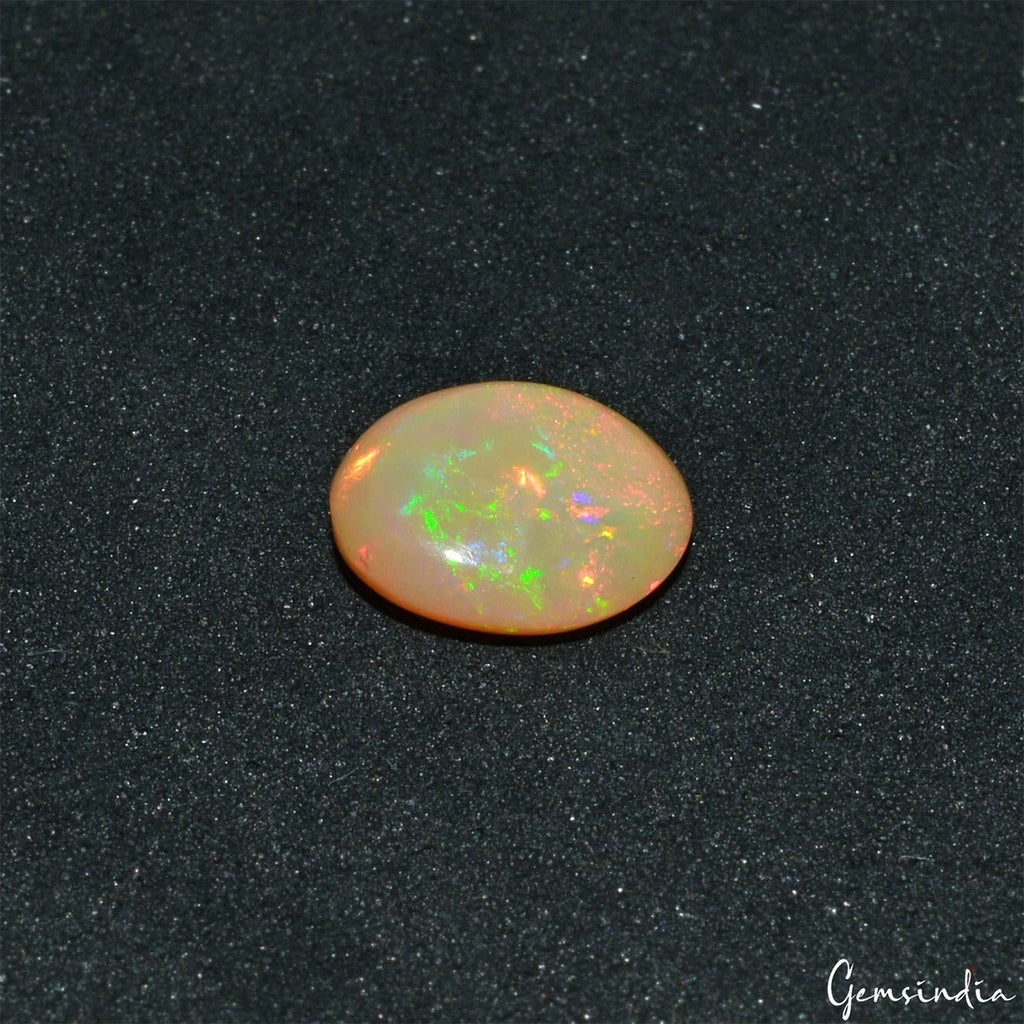 Certified 1.50 Cts Natural Untreated Ethiopian Welo Fire Opal Oval Gem For Ring