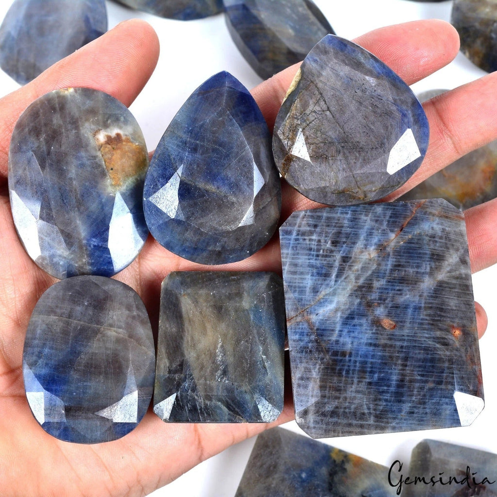 Certified 1 Kilo Natural Blue Sapphire Huge Mix Cut Untreated 31-57mm Loose Gems