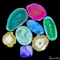 Natural Designer Slice Onyx Druzy Agate Cabochon Huge Gems 1330 Ct Lot 41-93mm