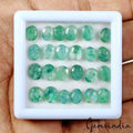 24 Pcs Natural Colombian Emerald 6-7mm Stunning Green Ring Size Loose Gemstones