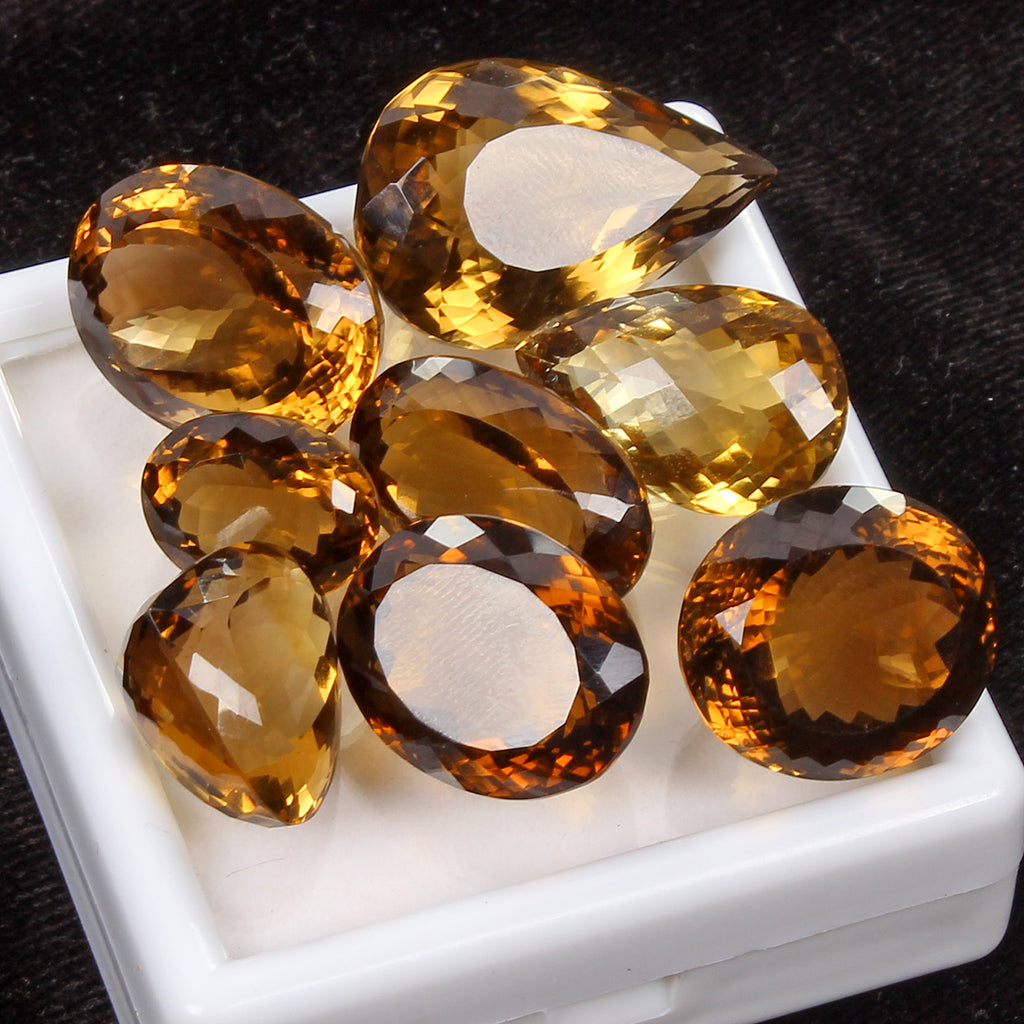 Citrine Loose Gemstone, Oval Pear Faceted cut Country of, Untreated — 16mm, 235.30 Ct, Brazil