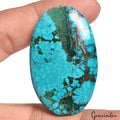103.50 Ct Natural Blue Turquoise Oval Cab Spiderweb Arizona Gemstone For Jewelry