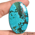 Turquoise Cabochon, Color Enhanced, Blue — 48x30x8 mm, 103.50 Ct