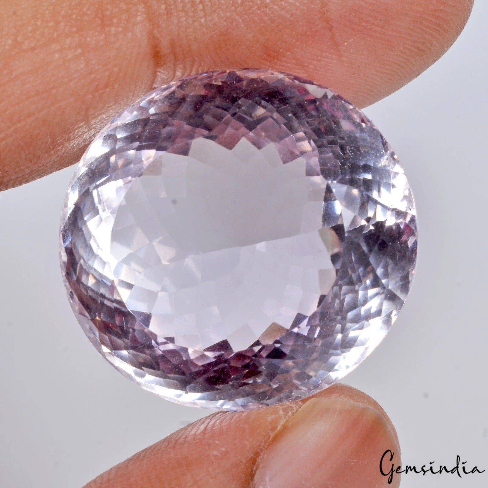 Amethyst Loose Gemstone, Uneven Round — 27x25x17 mm, 72.30 Ct