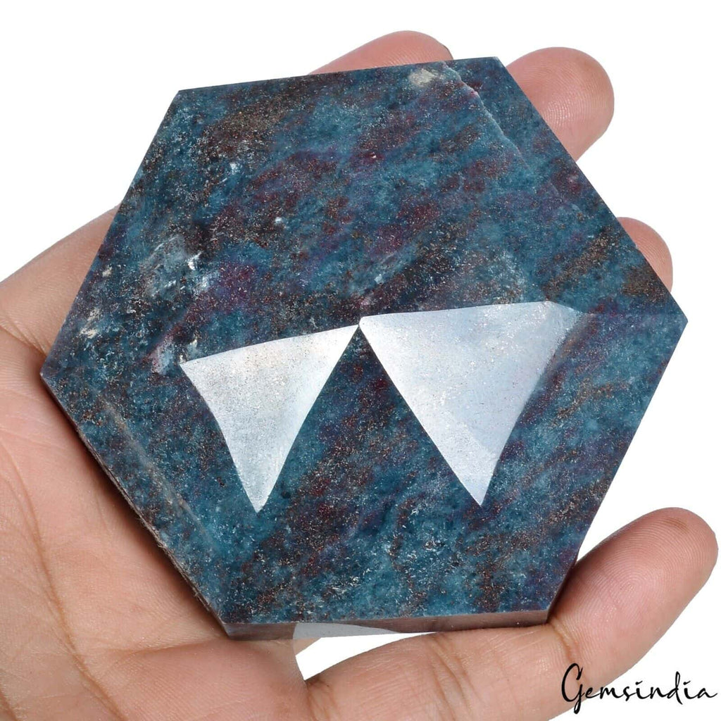 1700Ct Natural Untreated Ruby Kyanite Hexagon Cut Huge Rare Collective Loose Gem