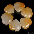 700 Ct/6 Pcs Natural Bi-color Aventurine Heart Shape Loose Gemstones for Jewelry