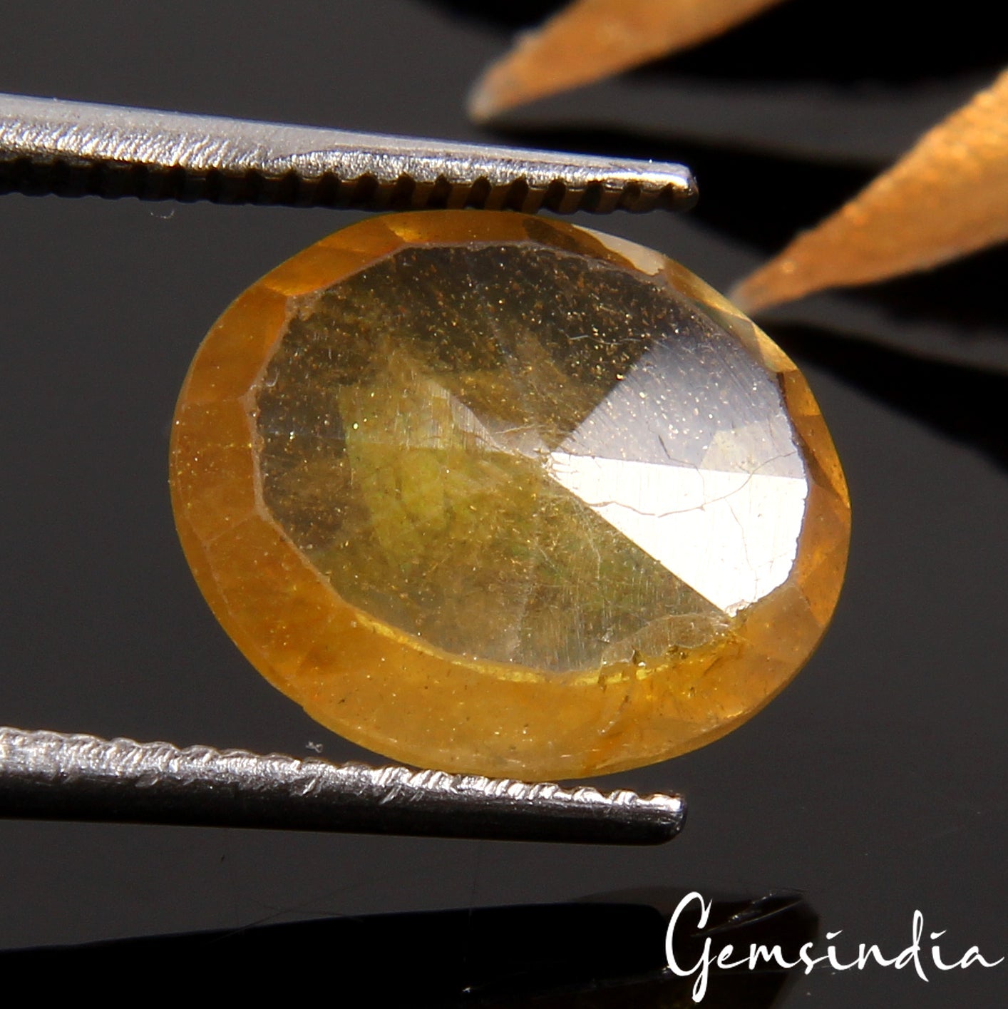 3.40 Cts Natural Ceylon Sapphire Yellow Oval Cut Untreated Certified Gemstone