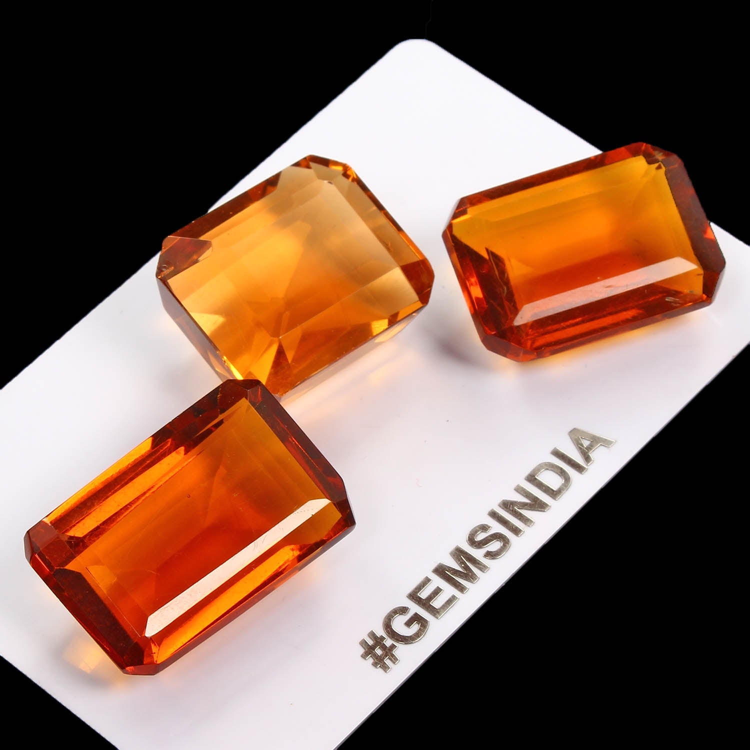 156.70 Ct/3 Pcs Eye Catching Hydro Orange Tourmaline Octagon Cut Gem For Pendant