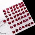217.90 Cts Natural Red Ruby 8-9mm Square Cut Loose Gemstones for Jewelry~ 50 Pcs