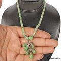 20" Natural Green Emerald Beaded Handmade Designer Necklace Jewelry For Women