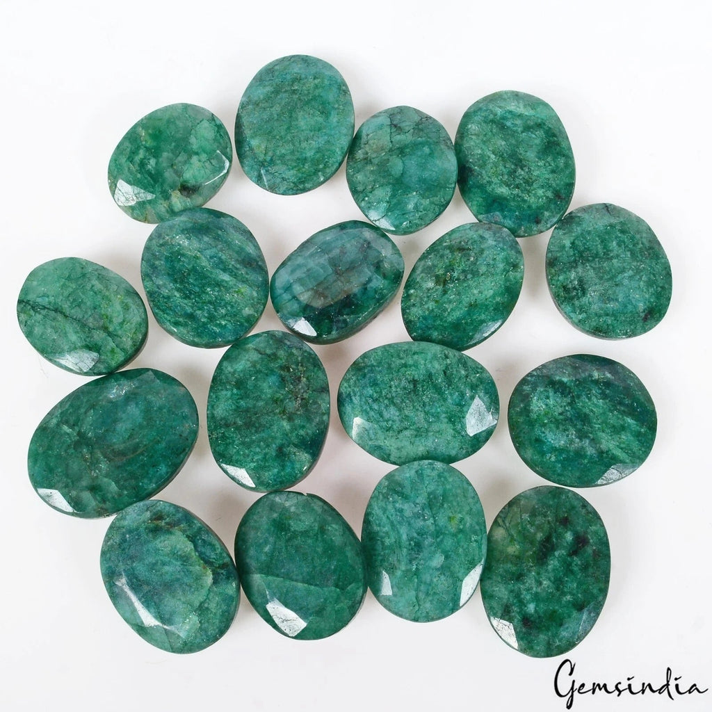 450 Ct/17 Pcs Natural Brazilian Green Emerald Oval Cut Loose Wholesale Gemstones
