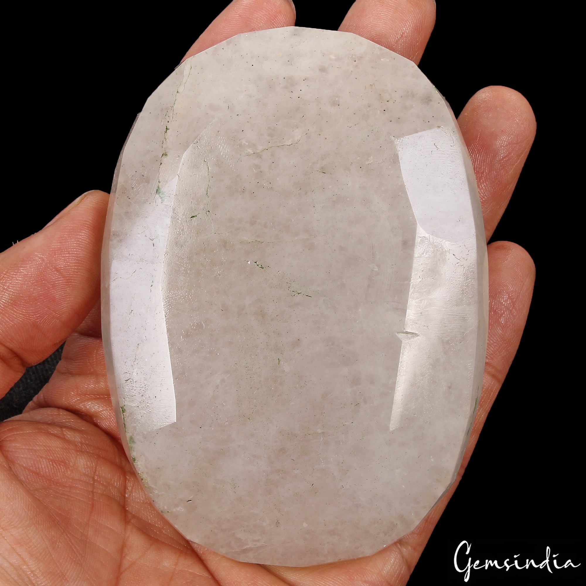 1280 Cts Natural Untreated White Quartz Oval Faceted Huge loose Earth mind Gem