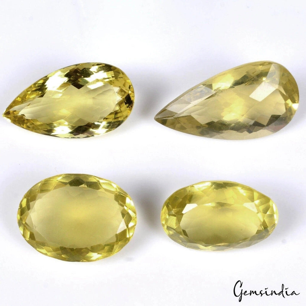 💎 157.00 Ct 26-35mm VVS Cut Mix Natural Lemon Quartz Citrine- Brazil Gemstone