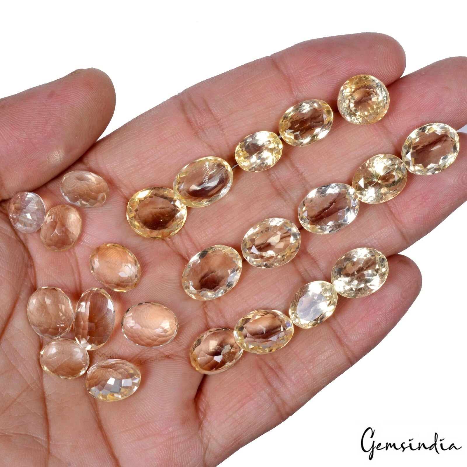 Citrine Loose Gemstone, Yellow — 10mm to 14mm, 123.50 Ct