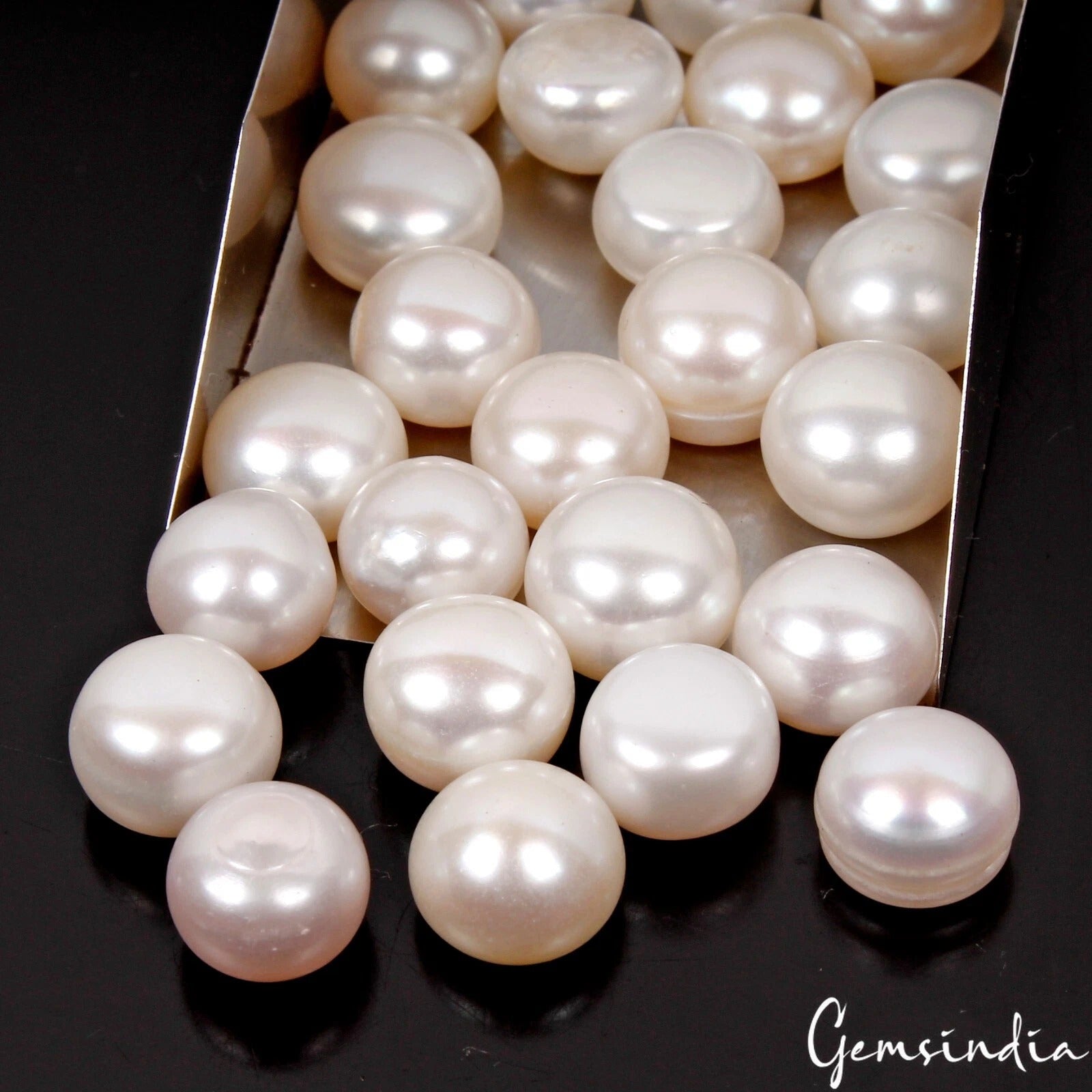 25 Pcs Natural 9-11mm Loose Beads Freshwater Pearl Round Undrilled for jewelry