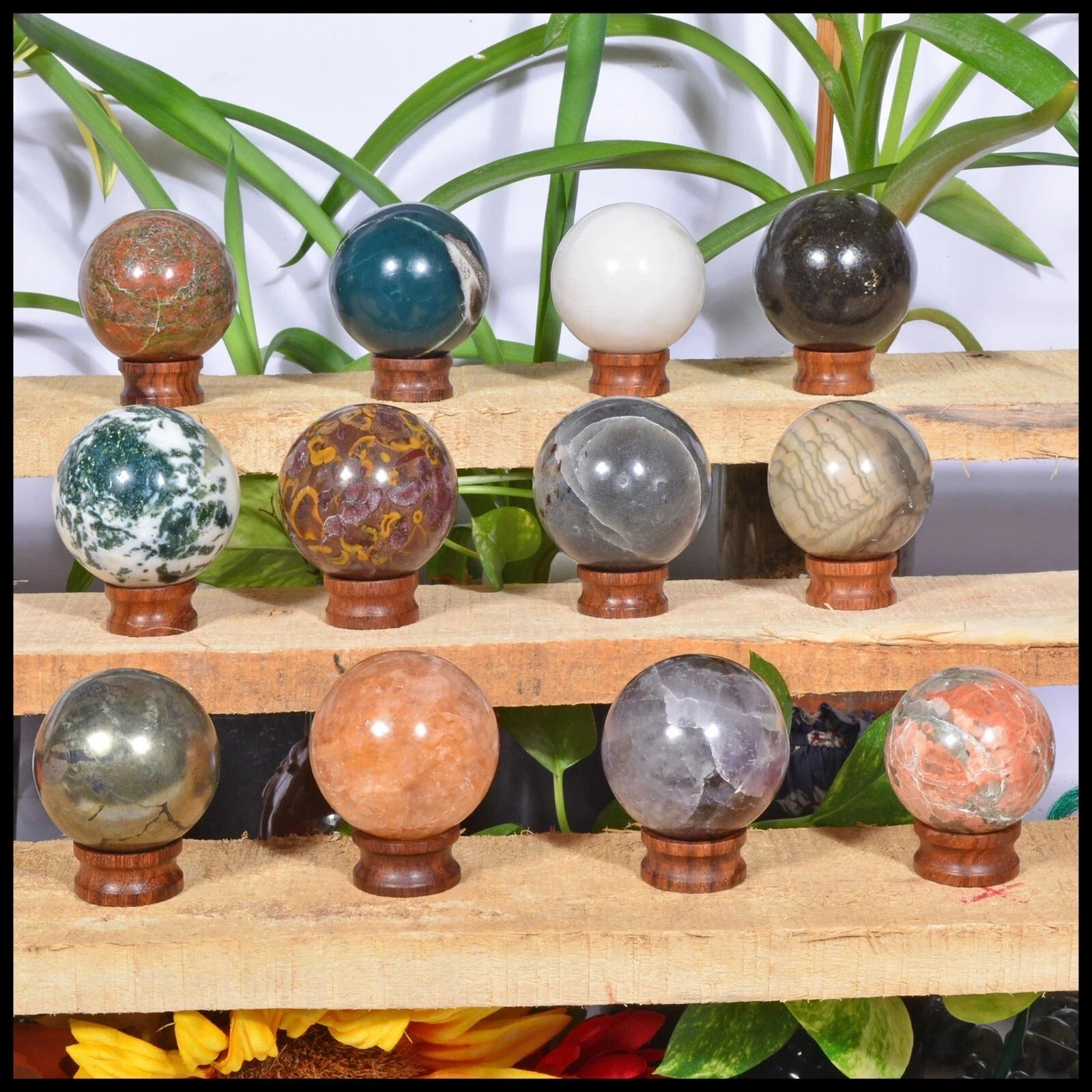 2.18 Kg Natural Untreated Multi Color Crystal Healing Mineral Huge Gems Spheres