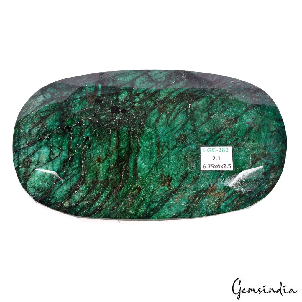 2.1 Kg Natural HUGE Green Brazilian Emerald Certified Treated Oval Cut Gemstone