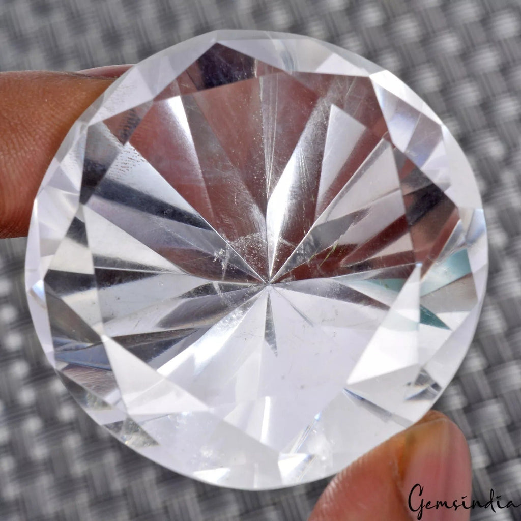 340 Ct Natural Untreated White Quartz Crystal Mineral Loose Diamond Cut Huge Gem