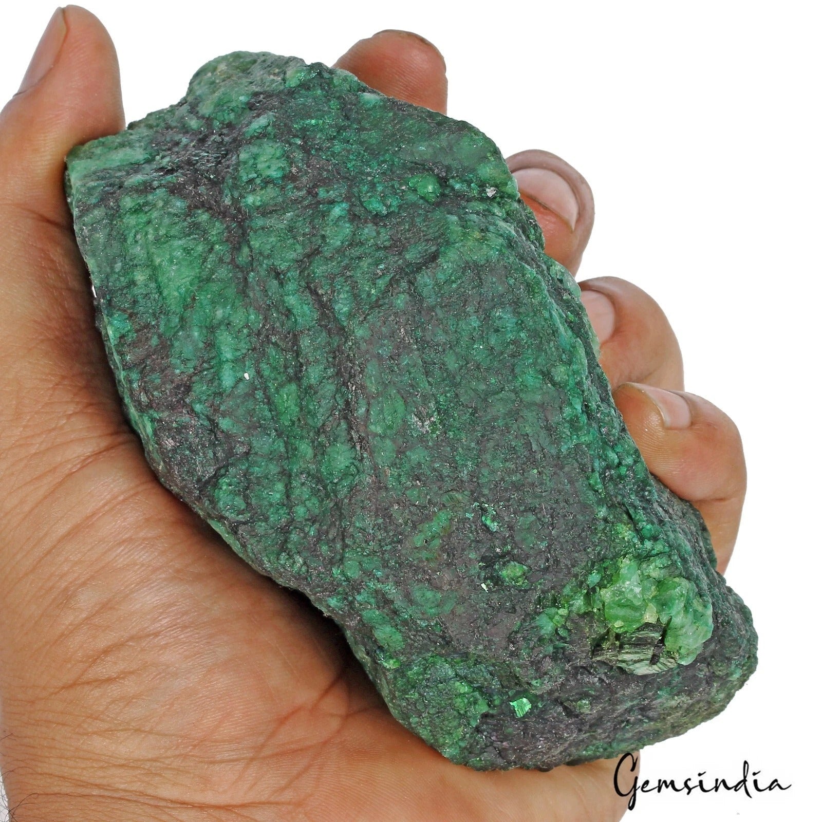 3180Ct Natural Brazilian Green Emerald Uncut Rough Earth mined Raw Huge Gemstone