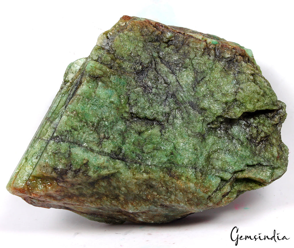 3570 Ct Natural Brazilian Green Emerald Raw Rough Rock Crystal Minerals Huge Gem