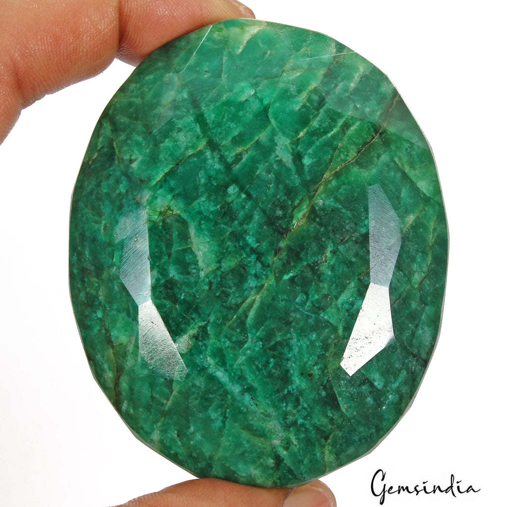 Certified 1270Ct Natural Brazilian Green Emerald Oval Faceted Cut Huge Loose Gem