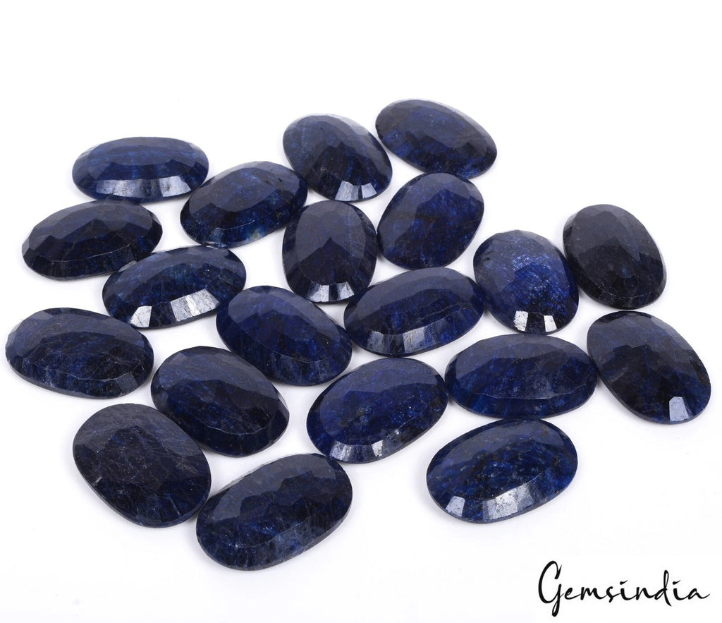 Blue Sapphire Lot, Loose Gemstone, Color Enhanced — 20 Pieces, 30x20 mm, 1020 Ct, Madagascar
