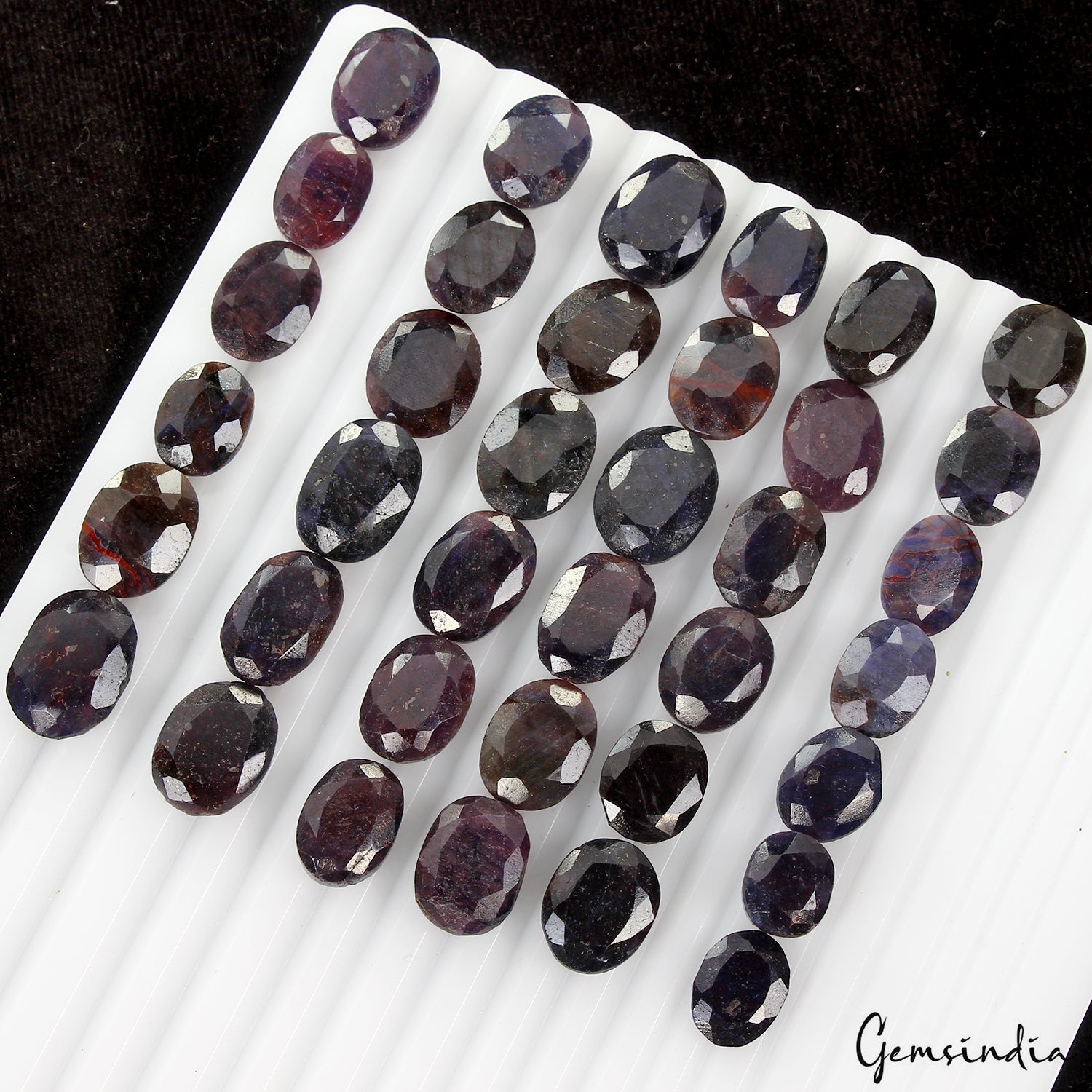 Blue Sapphire Lot, Loose Gemstone, Oval Cut, Color Enhanced — 37 Pieces, 11mm to 17mm, 450 Ct